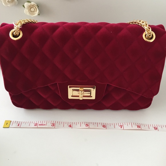 ‼️SALE‼️ CLASSIC WINE GOLD LUXURY SHOULDER BAG - Picture 7 of 8